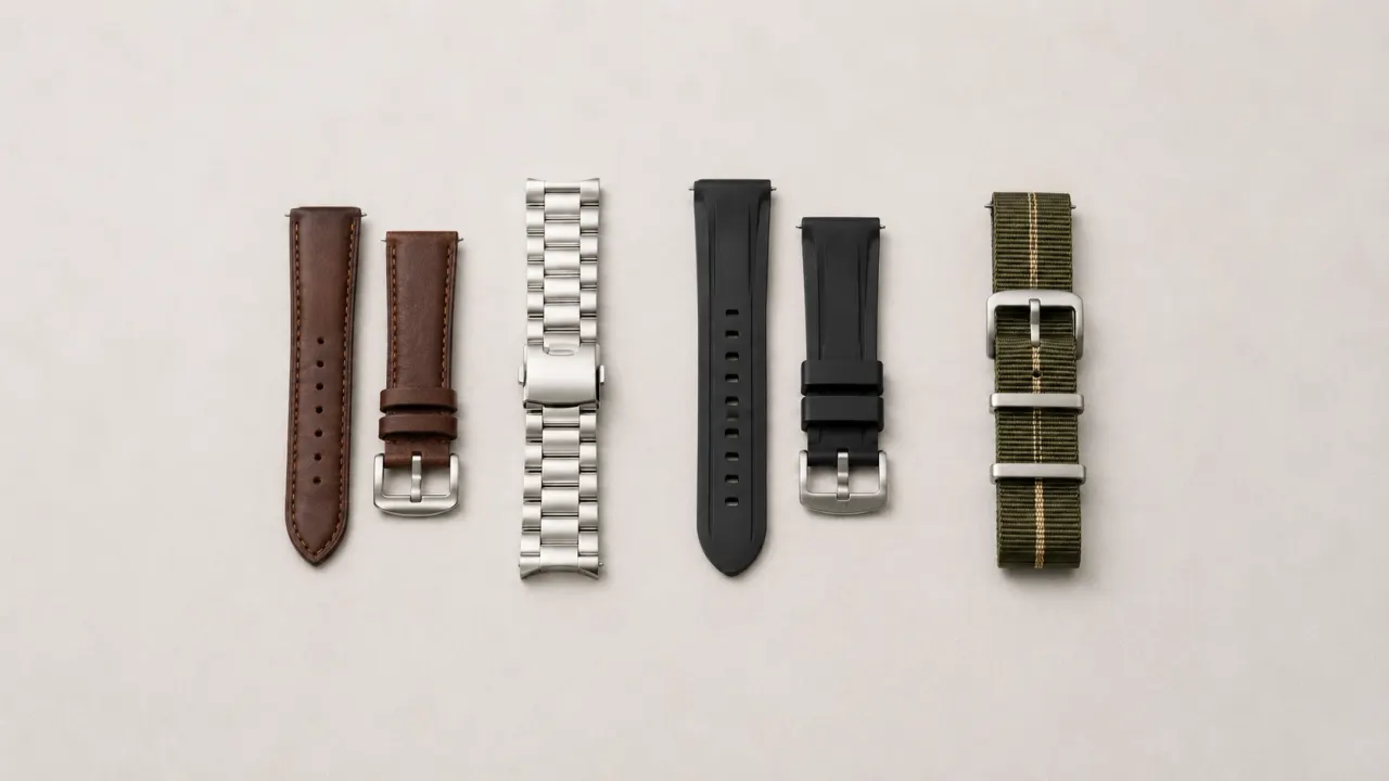 What are the most popular watch strap materials?