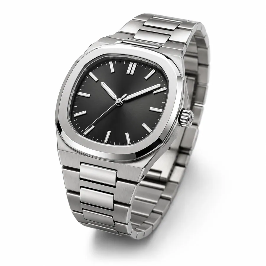 Stainless steel watch reference model 08 — customizable OEM build