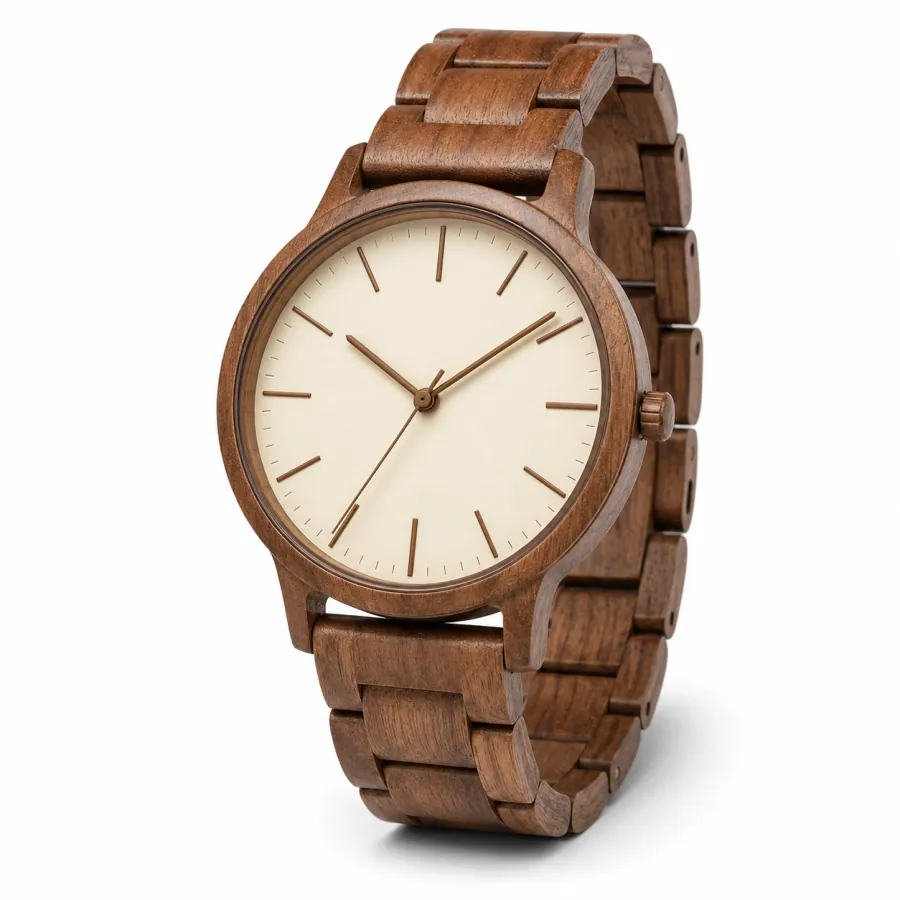 Wood watch reference model 01 — customizable OEM build
