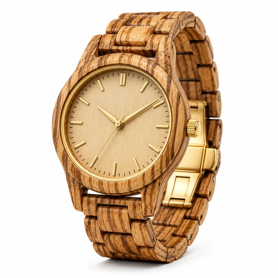 Wood watch reference model 04 — customizable OEM build