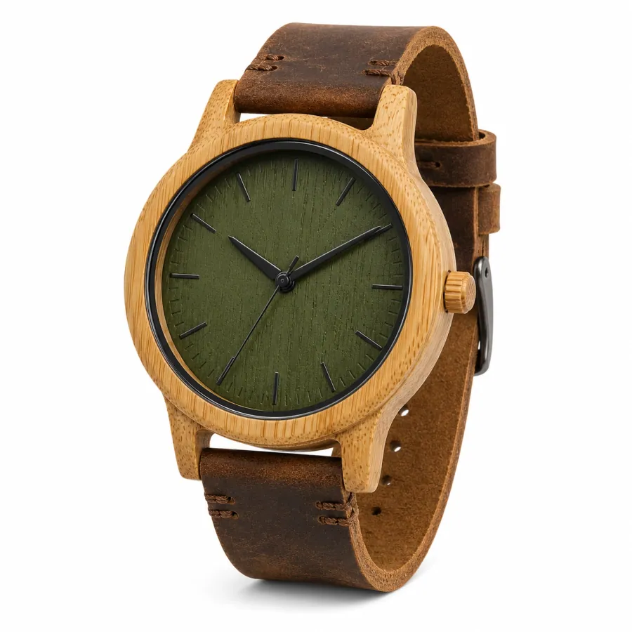 Wood watch reference model 05 — customizable OEM build