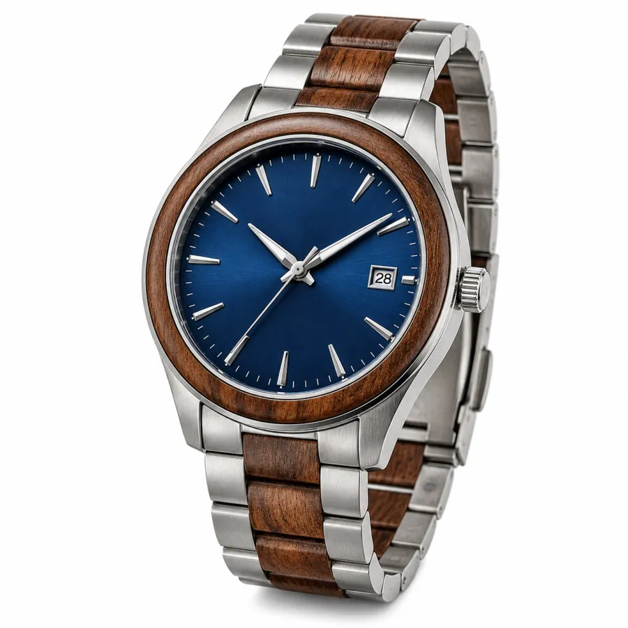Wood watch reference model 08 — customizable OEM build
